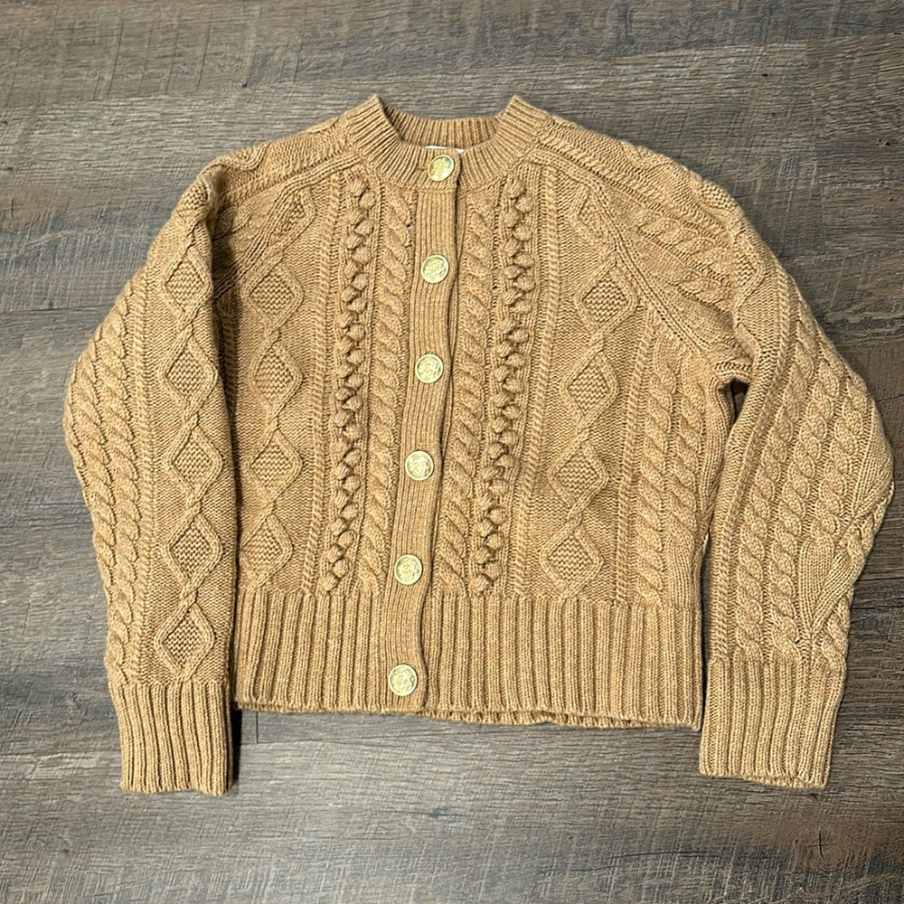 J. Crew Cable Knit Cardigan size small EUC